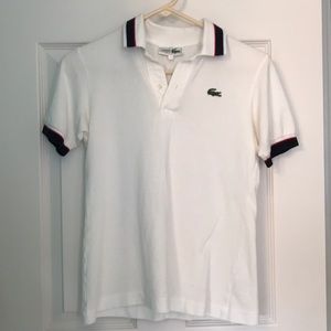 White, Red, & Blue Lacoste Polo